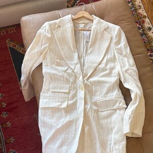 Banana Republic White Pinstripe Blazer (tag attached)